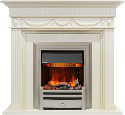 Каминокомплект Dimplex Corfu очаг Chesford слоновая кость Dimplex Corfu очаг Chesford слоновая кость